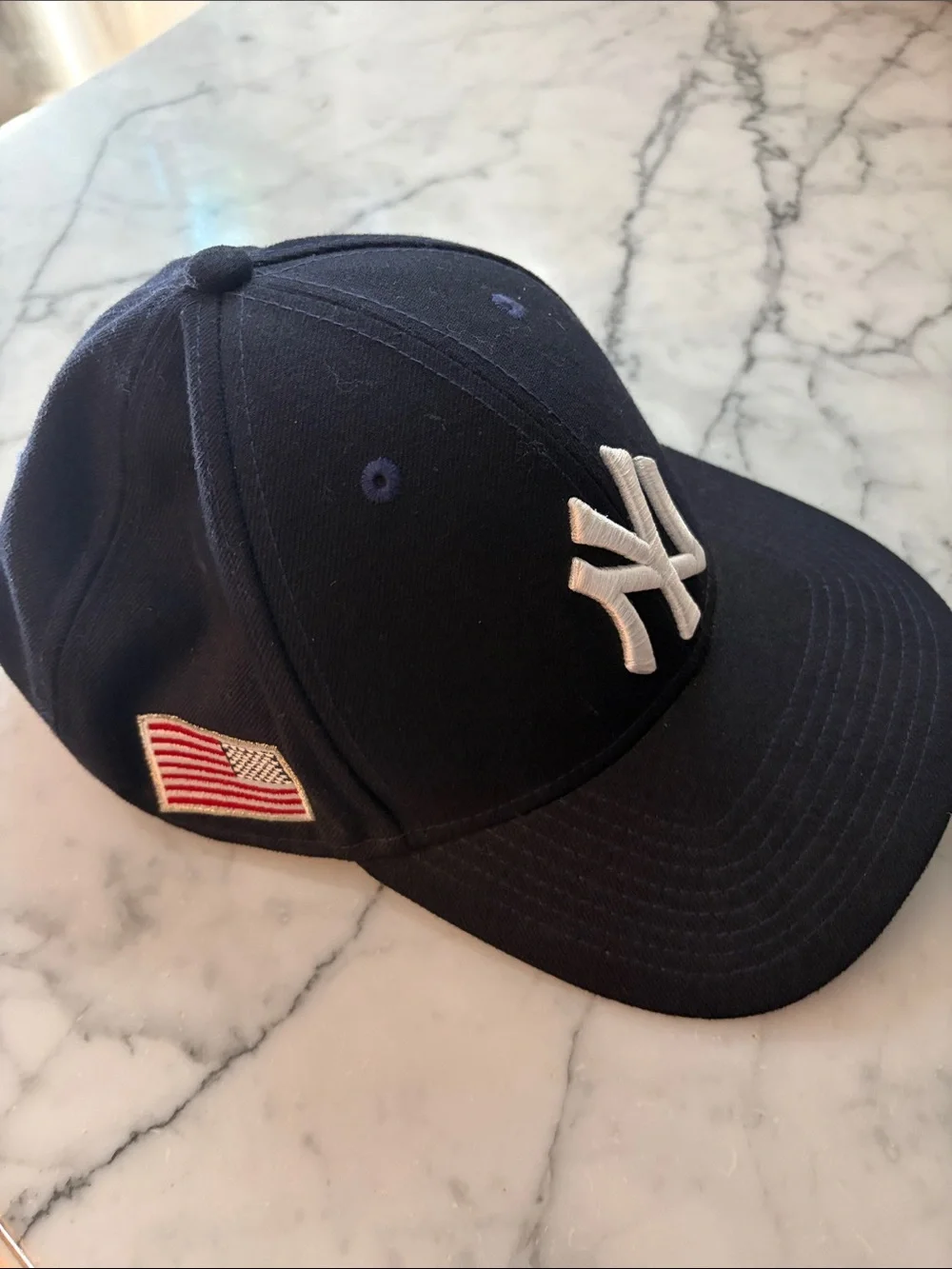 New Era Kids Navy Baseball Cap with White NY Logo